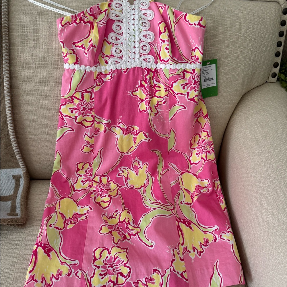 Floral Pink Lily Pulitzer Halter Dress
